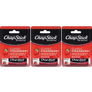 Chapstick Lippenbalsem Classic aardbeien in verpakking van 3 stuks