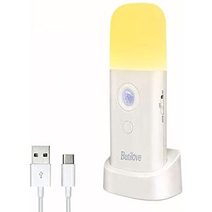 Bewegingssensorverlichting binnen, Oplaadbaar draagbaar LED-nachtlampje met USB-kabel, Draadloze wandlamp met auto/aan/uit voor kast, kledingkast, kast, keuken, trap, slaapkamer, hal