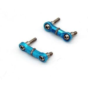 For WLtoys K989 284131 K969 K979 K999 RC afstandsbediening auto 1/28 muggen auto metalen PO accessoires achter bovenste hendel(Blue)