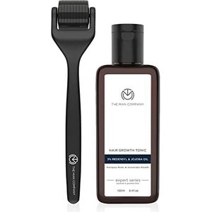 The Man Company Hair Accelerator Duo, Derma Roller + Hair Growth Tonic, Activates Scalp & Follicles, Increases Absorption, Accelerates Hair Growth, Stronger, Thicker & Fuller Hair