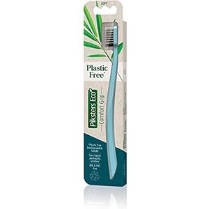 Piksters Eco Soft Plastic Gratis Comfort Grip Tandenborstel - Kleur Kan Variëren