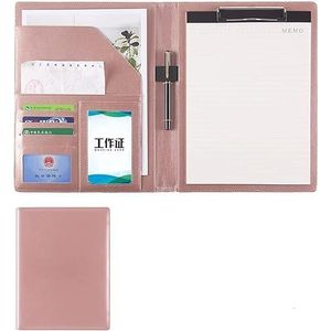 A4 Klembord Map Padfolio Portfolio Map Klembord Hervatten Interview Document Organizer Faux Lederen Kantoor Conferentie Notepad Clip Boards