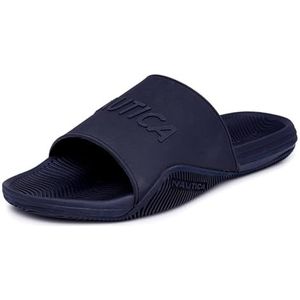 Nautica Athletic Slide Comfort voor heren, marineblauw, Mono Timra, 9