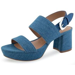 Aerosoles Camilia sandaal met hak voor dames, Medium Blauw Denim, 9 UK Wide