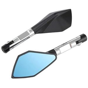 Motorfiets Achteruitkijkspiegels Achteruitkijkspiegel Reflector Spiegel Achteruitkijkspiegel Voor Kawasaki Z650 Z750 Z800 Z1000 Z900 ER-6N ER-6F(Zilver)