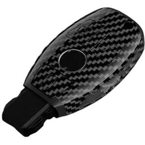 Sleutelbehuizing houder Voor AMG A B C E S Klasse Autosleutel Case Cover Sleutelhanger W204 W205 W212 W176 GLC CLA W177 PC Koolstofvezel Autosleutel Ringen Sleutelbehuizing(1 UK)