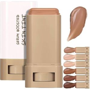 Covebalm Beauty Skin Tint, Covebalm Foundation Stick, Serum Boosted Skin Tint Balm, Skin Tint for Black Women, Moisturizer for Face, Evens Out Skin(06)