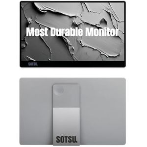 SOTSU FlipAction Go 14"" draagbare monitor|FHD 1080p|400 nits|99% sRGB|Full Metal CNC | Licht van gewicht en slank|w/Uniek draaibaar scharnier en beschermhoes - Perfect voor digitale nomaden en