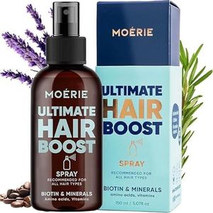 Moerie Ultimate Hair Growth Spray - Natuurlijk serum met 100+ mineralen, vitaminen & aminozuren - Stop haarverlies - Frisse geur - 5,07 fl. Oz