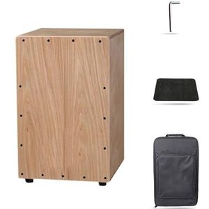 NeuneL Cajon Ruw hout Massief houten behuizing Gitaar Stalen snaren Meerkleurig Optioneel for beginners en professionals Inclusief originele opbergtas Zitkussen Stemsleutel (Size : Ash ash clapper)