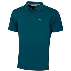 Calvin Klein Campus Golfpoloshirt Geribbelde 3 Knopen - Benzine - XXXXL