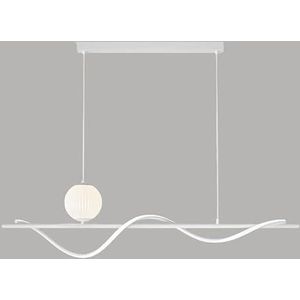 HRWLY Lange strip hanglamp Franse minimalistische acryl eetkamer Iron Art hanglamp LED 3 kleuren verstelbare hanglamp for slaapkamer keuken woonkamer bibliotheek kantoor