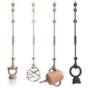CLDY Siliconen fopspeenketting voor baby's, BPA-vrij, veiligheidsgordels voor speelgoed, drinkbekerhouder voor kinderwagen, speelgoed, bevestiging, kinderstoel, autostoel, zadelkettingen, 4 stuks