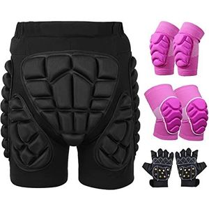 Beschermende Gevoerde Shorts 3D-bescherming Hip Butt Eva Gewatteerde Korte Broek Impactbroek Heupbescherming For Heren Dames Beschermende Unisex Protector Pad (Color : B1, Size : XXL)