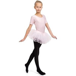 OVISSA Solid Meisjes Ballet Panty Plain 40 DEN Zachte Stretch Sterk voor Kinderen Meisjes 4 MATEN & 3 KLEUREN Wit Nude Zwart, Zwart, 11-14 jaar