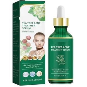 Tea Tree Oil Acne Essence - Vervaagt Acnelittekens, Verzacht De Gevoelige Huid, Hydrateert En Verwijdert Acne, Anti-mijt, Geschikt For Alle Huidtypen(1PCs)