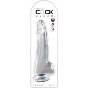 KING COCK CLEAR - DILDO WITH TESTICLES 19 CM TRANSPARENT