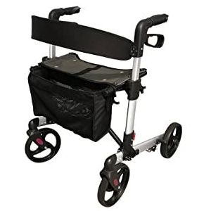 RIDDER - Rollator Ivo - Zwart - Met Brede Zitting en Rugriem