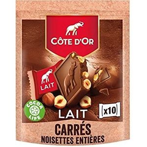 Cote d'Or - Blokken met Hazelnoten - 1 pak - 200 g - Belgische Melkchocolade - Klassieke chocoladerepen - perfecte snack - Individueel verpakte reep chocolade - Geïmporteerd uit België