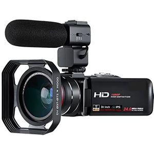 Videocamera-camcorder Video camera digitale camcorder vol HD Z20 1080P IR Night Vision Vlog -camera's for blogger fotograferen thuisgebruik Digitale camcorder voor vloggen (Size : Bundle B)