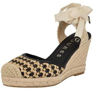 Guess Cylenam damessandalen, kooi, espadrille, zwart/natuurlijk licht 001, 38 EU, Natuurlijk Zwart Licht 001, 38 EU