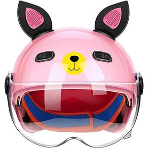 Motorhelm, DOT/ECE-gecertificeerde jethelm, retro-ontwerp lichtgewicht for bromfiets scooter F,48-56CM(F)