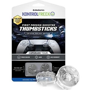 KontrolFreek FPS Freek Galaxy Crystal voor PlayStation 4 (PS4) en PlayStation 5 (PS5) Controller | Performance Thumbsticks | 1 High-Rise, 1 Mid-Rise | Crystal