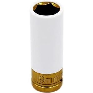 LPMPCZKZGF 1/2 inch mouw muur diepe slagmoer dopsleutel lichtmetalen wiel diepe slagmoer dopsleutelset autogarage onderhouden reparatiegereedschap Mouwsocket(19MM)