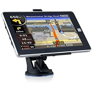 GPS-autonavigatiesysteem, 7 inch auto GPS Navigatie 25 6M 8 GB 800 MHZ bedraad achteruitkijkcamera en zonnescherm truck GPS Navigator Reverse View Parking Voor auto, vrachtwagen, camper(With bluetooth