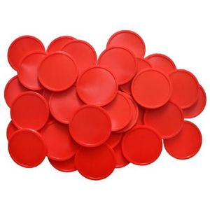 CombiCraft Blanco munten/consumptiemunten rood - diameter 29mm - 100 stuks - betaalmiddel voor festivals, evenementen en horeca