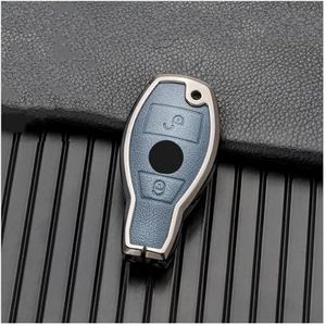 Sleutelbehuizing Voor C Klasse W205 E Klasse W212 ABS GLC GLA GLK Auto-accessoires Legering + Leer Auto Afstandsbediening Sleutel Shell Key Case Cover Autosleutelhoesje(2)