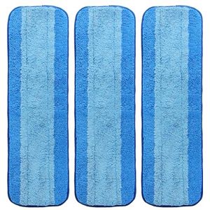 ZEHRAI Microvezel Reinigingspads voor Bona Mop, Herbruikbare Microfiber Mop Pads, 3 Pack Hardhouten Vloer Vervanging Reinigingsdweil Pads voor 18 Inch Mop, Geen Residu, Super-Absorberend