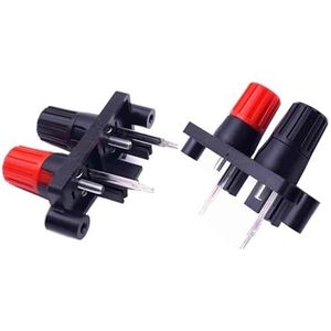 1/2/5 Stks WP2-10A Audio Jack Speaker Versterker Lente Terminal Banaan Socket Externe 2-Positie Recht/Buig Pin Connector (Rechte naald, 1 Stk)