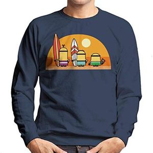 Despicable Me Minions Surfing Sunset Sweatshirt voor heren, marineblauw, M