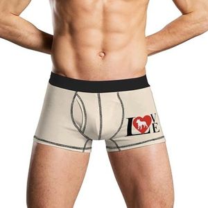 Love Pit Bull Hondenondergoed voor heren, ademend, boxershort, zachte onderbroek, 2XL