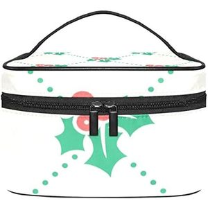 Kerst bel make-up organizer tas, reismake-up tas organizer case draagbare cosmetische tas voor vrouwen en meisjes toiletartikelen, Meerkleurig, 22.5x15x13.8cm/8.9x5.9x5.4in