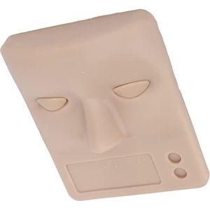 Lash Extension Oefenkop, Siliconen Compact Enten Wimpers Oefen Gezicht Herbruikbaar Multi Functioneel voor Schoonheidssalon (Donkere huidskleur)