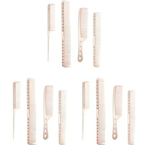 3 set 4pack/lot Ergonomische Handvat Voor Meer Comfortabele Haar Kammen Ervaring Comfortabeler Om Metalen Haar Snijden Kam, Rose goud