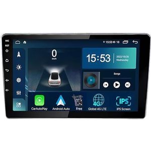 Android 14.0 2 Din Autoradio 10"" Touchscreen Auto Stereo voor Geely EC7 2004-2011 met Draadloze Carplay Android Auto GPS navigatie AHD Omgekeerd beeld Stuurwielbediening(S-6(8G+128G))