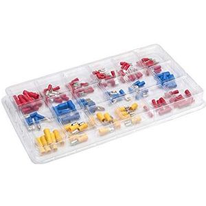 Aansluiting, vrouwelijke schop-connector, 120 stuks geïsoleerde spade- en snelklemmen vrouwelijk mannelijk 22-10AWG