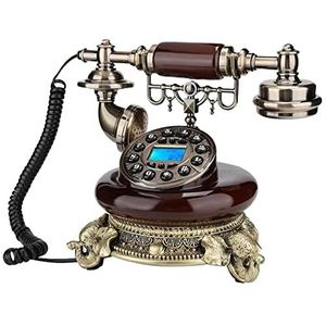 GPDNBIEU, Vintage ouderwetse telefoonlijn met LCD-scherm, klassieke Europese retro-telefoon for thuishotel, kantoor, huisdecor(B)