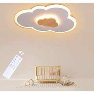 LED Plafondlamp, 40CM LED Plafoniere Wolk, 20W Dimbaar met afstandsbediening 3000K-6000K, Moderne Witte Kinderplafondlampen voor Woonkamer, Slaapkamer, Hal en Kinderkamer
