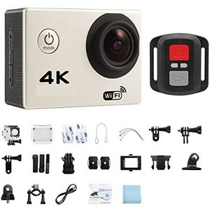 Actiecamera Actie Camera Ultra HD 4K/30fps 2.0-inch 170D Onderwater Waterdichte Helm Video-opname Camera's Sport Cam(White)