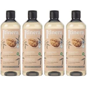 ITINERA Shampoo voor gekleurd haar met klauwnoten uit Veneto, 95% natuurlijke ingrediënten, 370 ml, 4 stuks