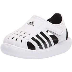 adidas Kids Water Slide Sandal, White/Black/White, 8 US Unisex Toddler