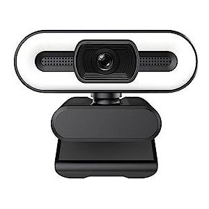 Webcam, Full HD 1080P 2K 4K Webcam Autofocus Invullicht Webcamera met microfoon Live-uitzending USB Computer PC Web Cam,voor livestreaming, videogesprekken en conferenties(4K AutoFocus)