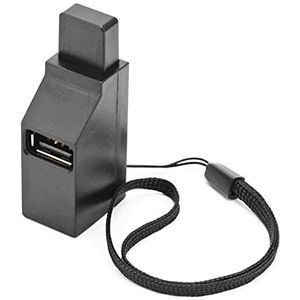 Booso 500359341A3 USB 2.0 HUB Adapter Extender Mini Splitter Box 3 Poorten voor PC, laptop, telefoon, mobiele telefoon, U-disc-lezer met hoge snelheid, zwart
