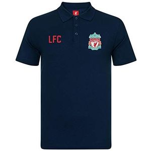 Liverpool FC - Poloshirt met clublogo voor mannen - Officieel - Cadeau - Marineblauw - XXL