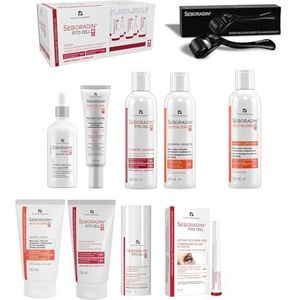 SEBORADIN Maria White Set – Derma roller – Professionele Peeling – Fito Cell Serum – Shampoo x2 – Masker – Wimper- en Wenkbrauwactivator – Revitaliserend Masker – Conditioner