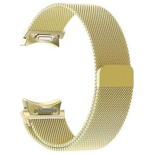 Milanese Loop band fit for Samsung Galaxy Horloge 6 4 Classic 5 pro 40mm 44mm 47mm 43mm Metalen Armband fit for Galaxy Horloge 4 6 Band (Color : Gold, Size : Galaxy Watch5 44mm)